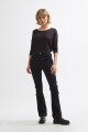 Jean bootcut con bolsillos negro