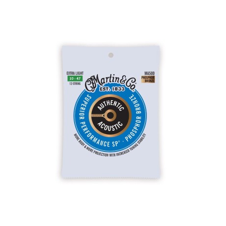 Encordado Folk Martin Authentic Acoustic Superior Performance Sp 10/47 12st Encordado Folk Martin Authentic Acoustic Superior Performance Sp 10/47 12st
