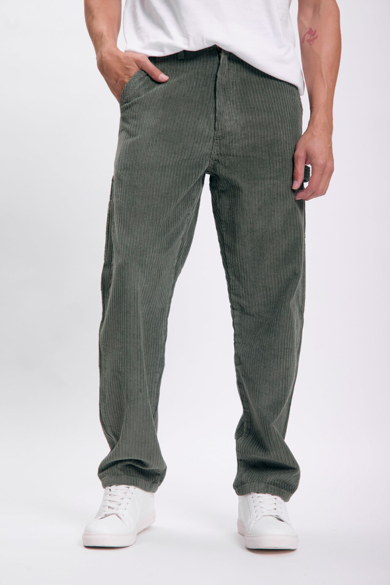 Pantalón pana Verde
