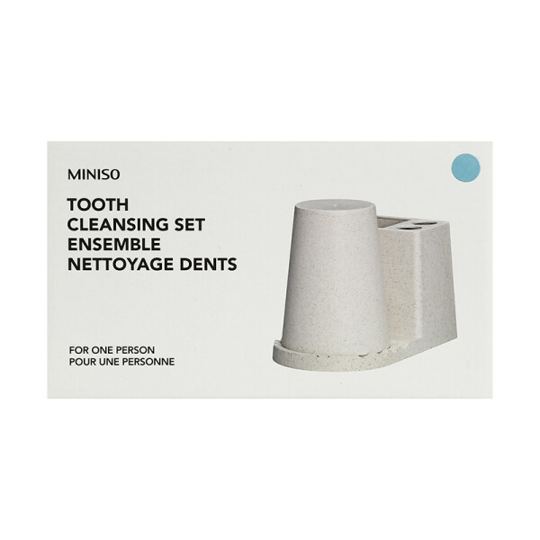 Set dental con vaso blanco