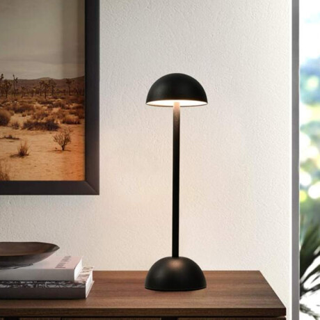 Lámpara de Mesa y Escritorio Minimalista con Luz Led Base Ondulada Negro
