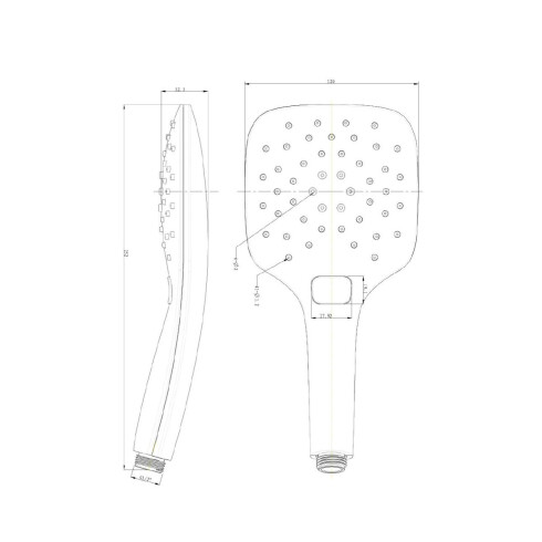 GRIFERIA TELEFONO ABS CROMO BRILLO LINEA PALAU 25CM LARGO CROMO