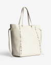 Shopper Cartera Shopper Con Tachas - Blanco Crudo