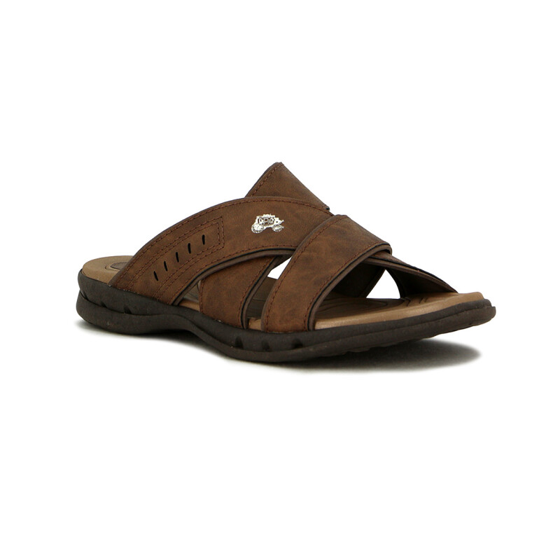 Country Hombre Sandalia Casual Tiras Anchas Cruzadas Chocolate-chocolate