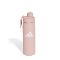 Botella Adidas Metálica Con Tapón De Rosca 0.6 L Rosado