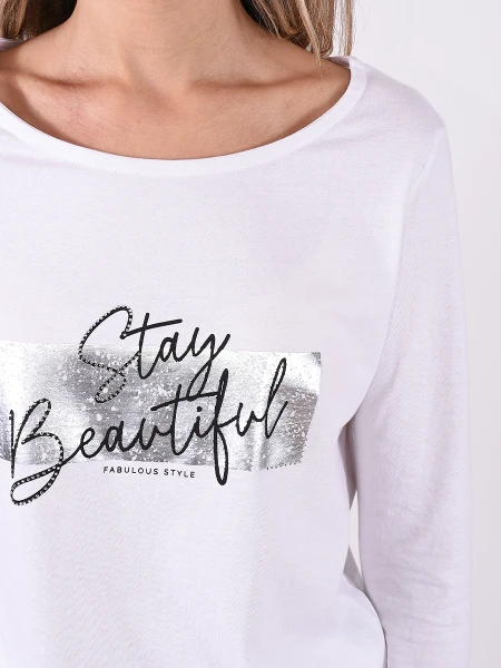 REMERA STAY BEAUTIFUL BLANCO