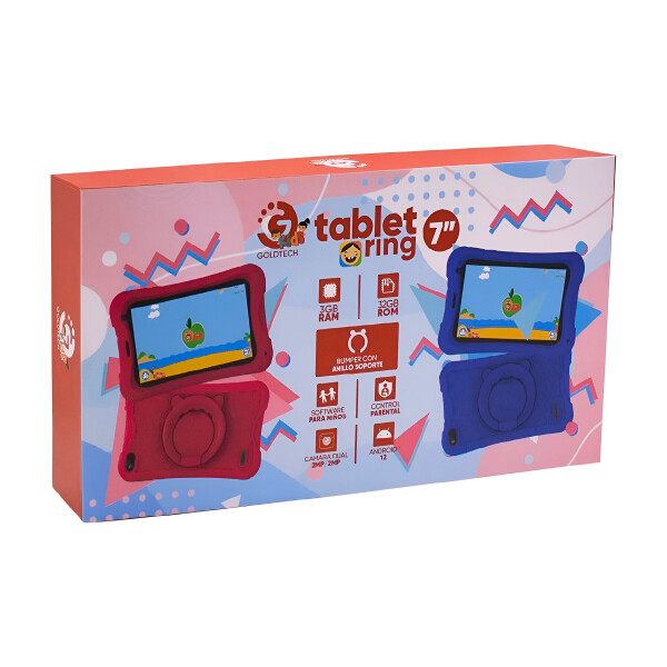 Tablet Infantil Niños Goldtech 7″ 3GB 32GB C/ Protector Kids Color Rosa