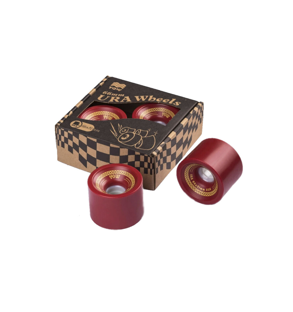 Ruedas YOW URA Ketchup 66mm 82A 