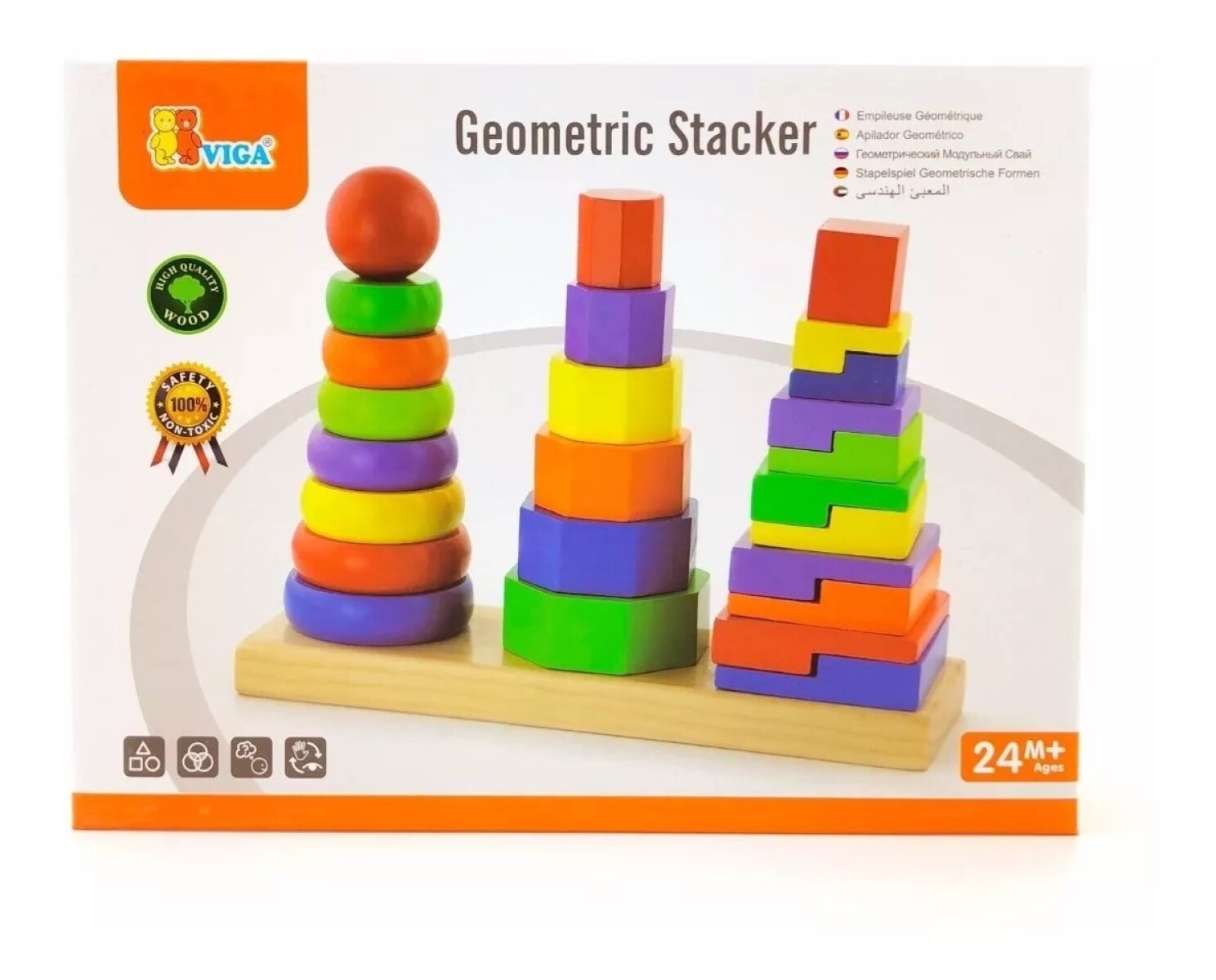 VIGA - JUEGO DE APILAR DE FORMAS GEOMÉTRICAS 