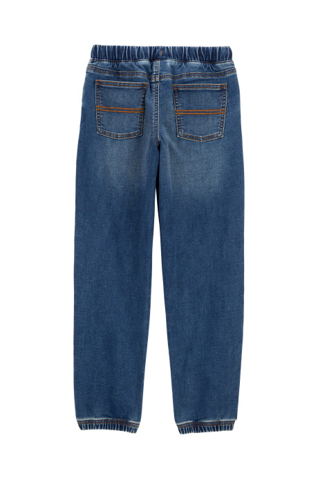 Pantalón jean con cordón Sin color