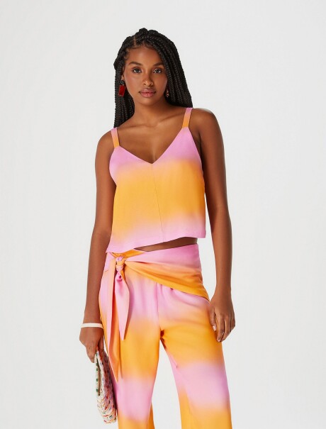 BLUSA SIN MANGAS NARANJA