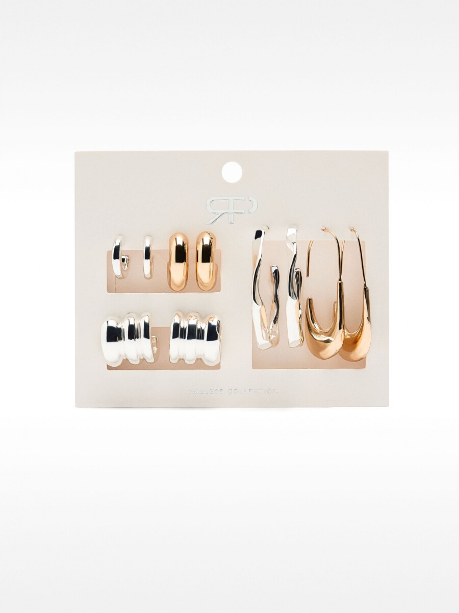Set De Pendientes Bicolor bicolor