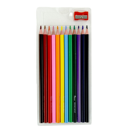 LAPICES DE COLORES X12PCS LARGOS + 1 SACAPUNTAS LAPICES DE COLORES X12PCS LARGOS + 1 SACAPUNTAS