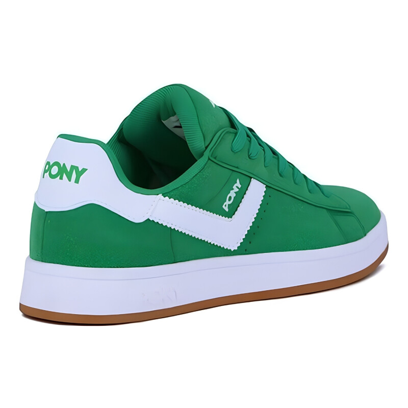 Championes Pony Lifestyle Square Gamuza Unx Verde-Blanco