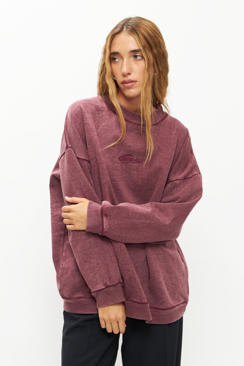 Buzo bordado unsigned bordo