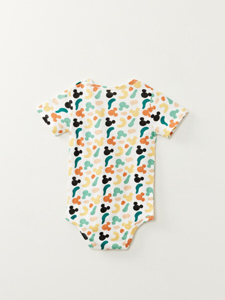 Body manga corta Mickey Blanco