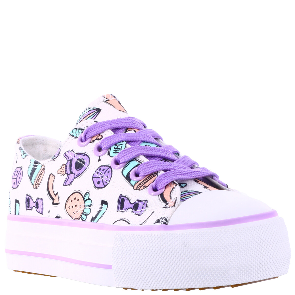 Championes de Niños You are the tik to my tok TIKTOK acordonado estampado - Multicolor - Lila 