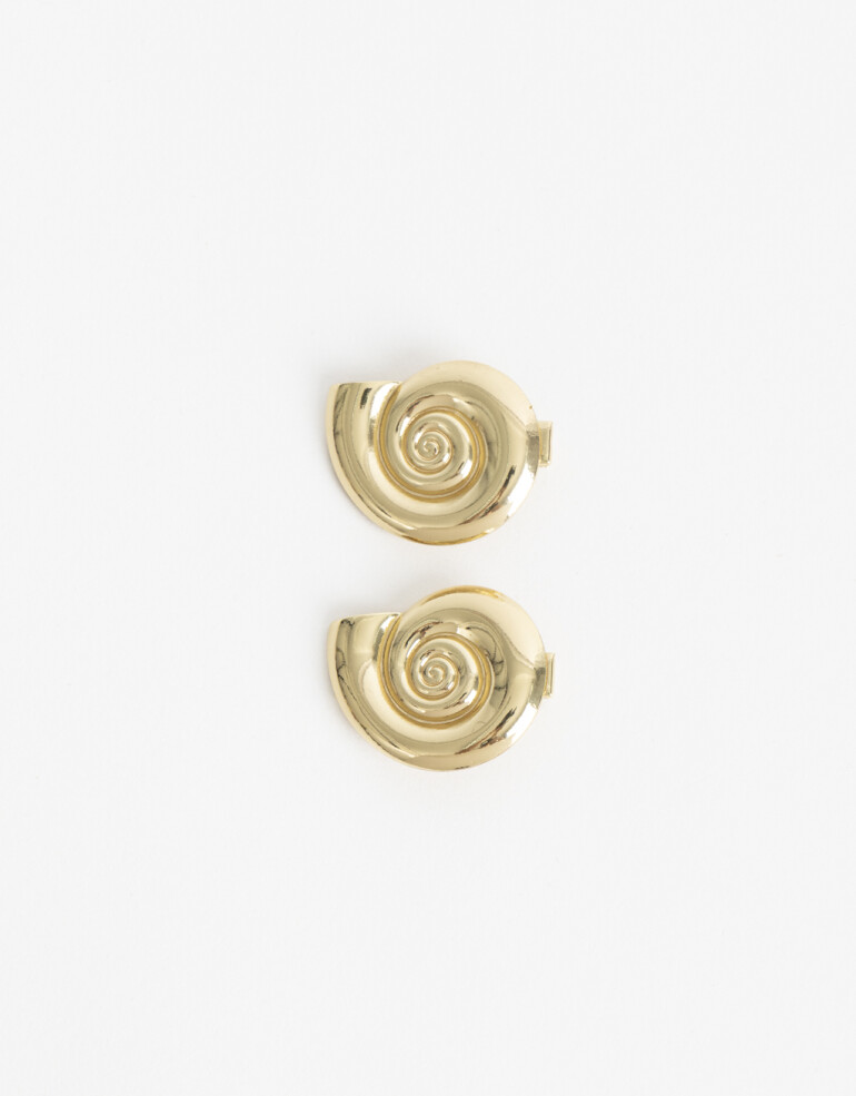 Horquillas con Accesorios Metal Set De Piquitos Caracol Glossy - Dorado