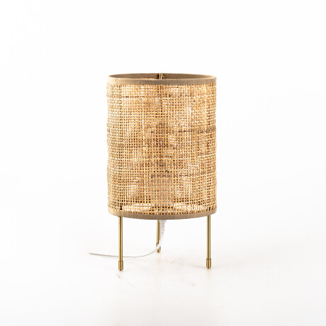 LÁMPARA RATTAN NATURAL-BEIGE DE MESA