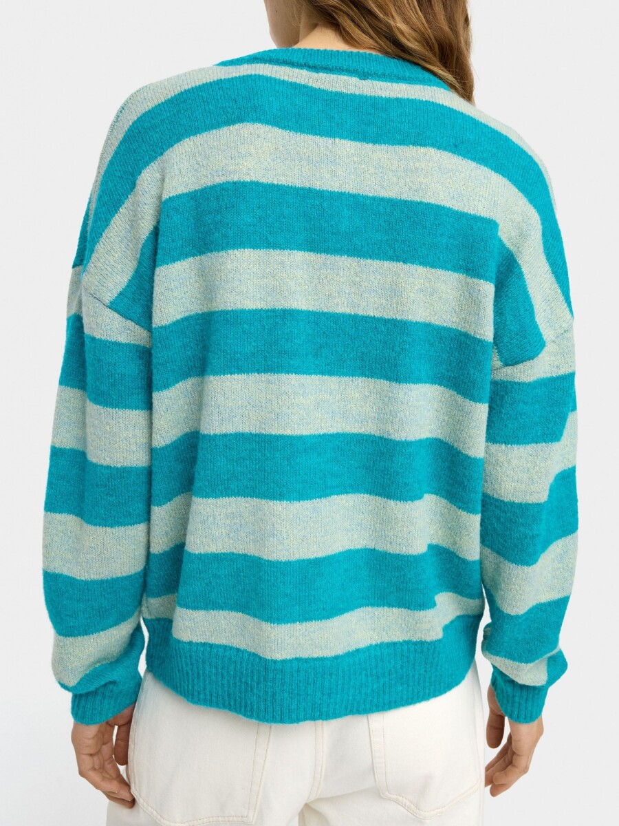 Jersey De Punto A Rayas azul