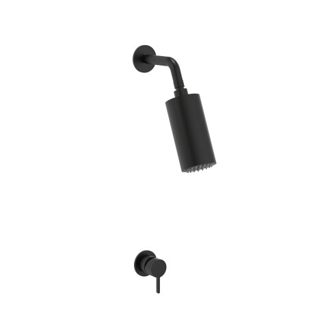 Griferia Ducha Spot Acero Negro Mate Incluye Brazo Y Volante NEGRO
