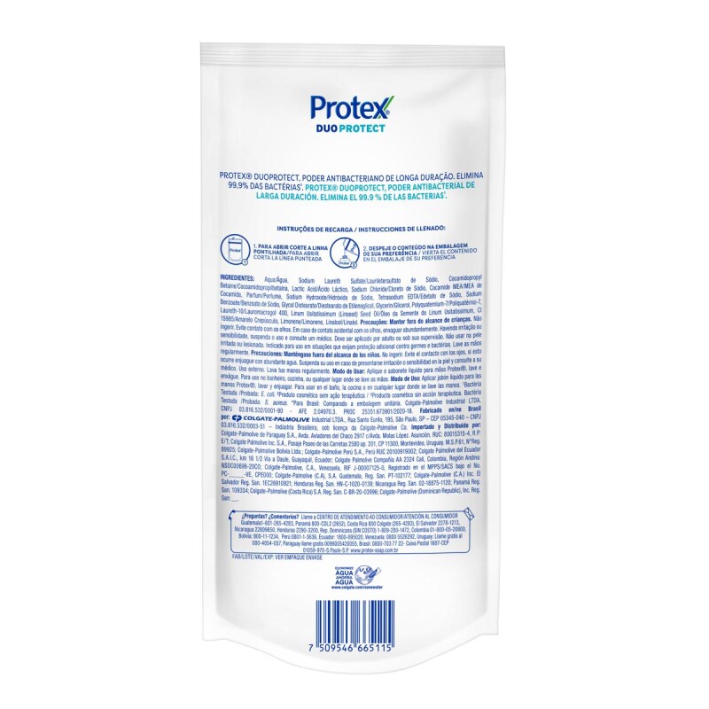Jabón Líquido Protex Duoprotect 500 Ml. Jabón Líquido Protex Duoprotect 500 Ml.