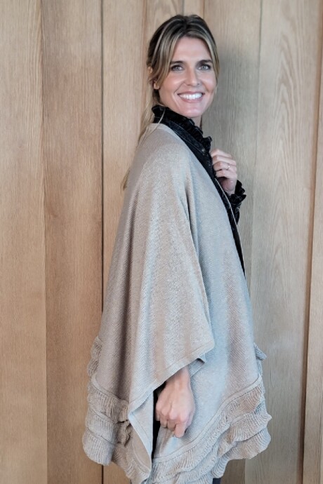 Ruana Folk Beige