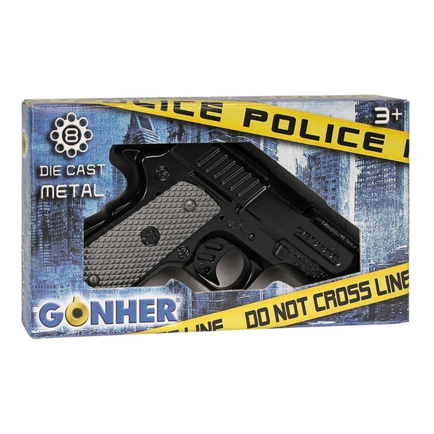Pistola Gonher Policia Revolver Juguete 8 Tiros Fulminante — Atrix
