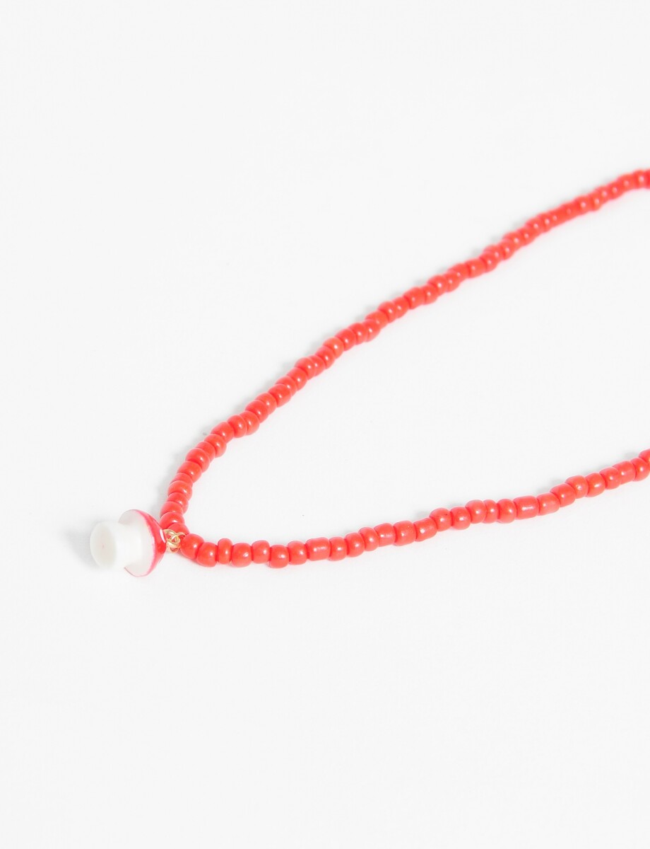 Collar canutillos funghi - rojo 