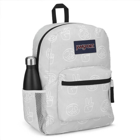 Mochila Jansport Cross Town 26 L Original Unisex Gris Con Figuras