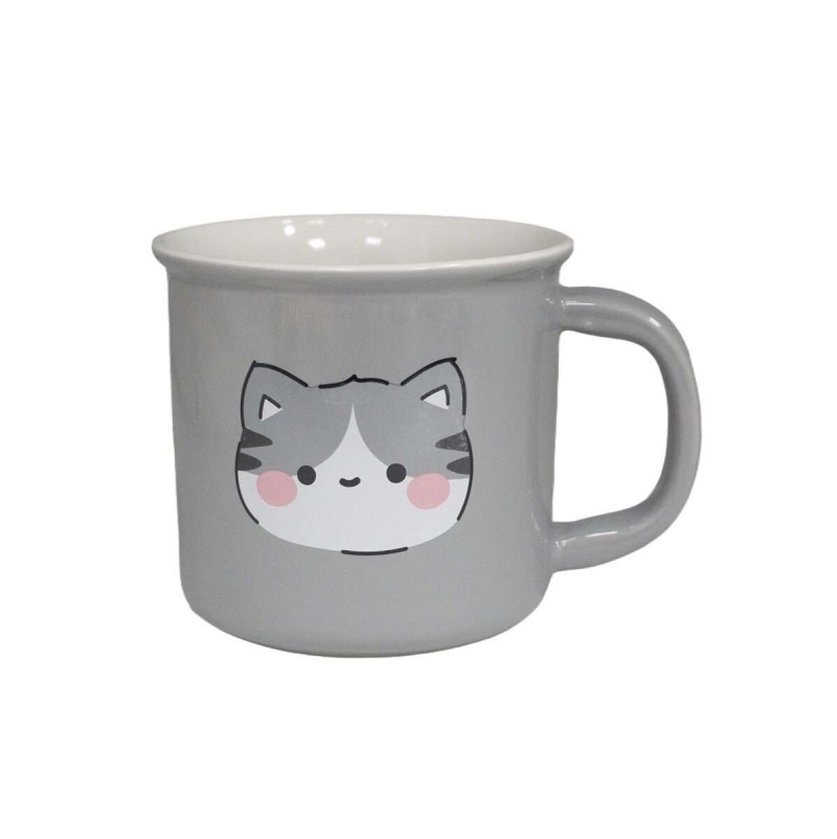 Taza cerámica animales 390ml - gris 