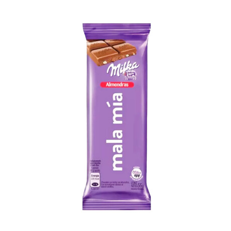 Chocolate MILKA 55 Grs Tableta Unidad Almendras