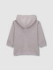 Sudadera Gris Con Parche Central Gris Melange