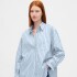 THE BIG SHIRT - POPLIN STRIPES LIGHT BLUE STRIPE