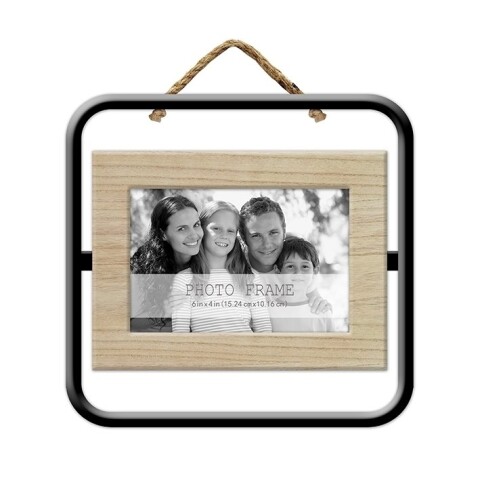 PORTARRETRATOS SIMPLE METAL Y MADERA 23X20X1 CM PORTARRETRATOS SIMPLE METAL Y MADERA 23X20X1 CM