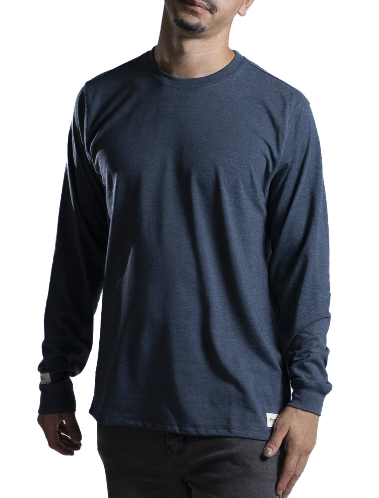 Remera Manga Larga Algodón Jean Melange