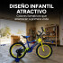 Bicicleta Infantil Yjtong R18 Canasto Parrilla Guardabarros Azul 1