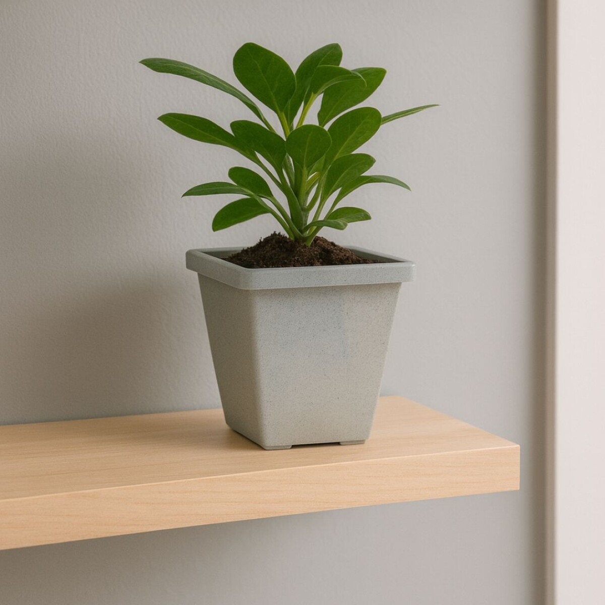 MACETA AZTECA PIRAMIDAL 4 LITROS GRIS 