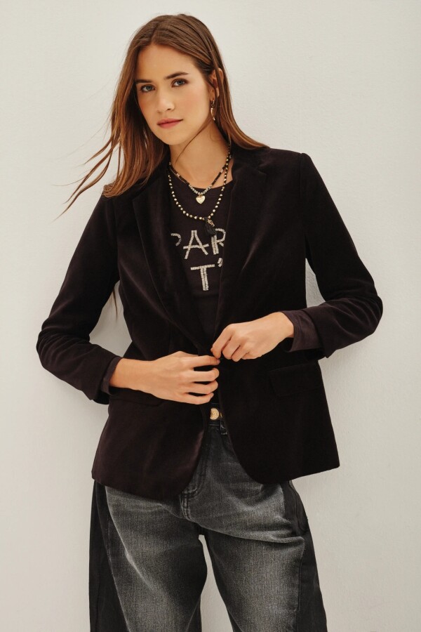 Saco Taylor Velvet Negro