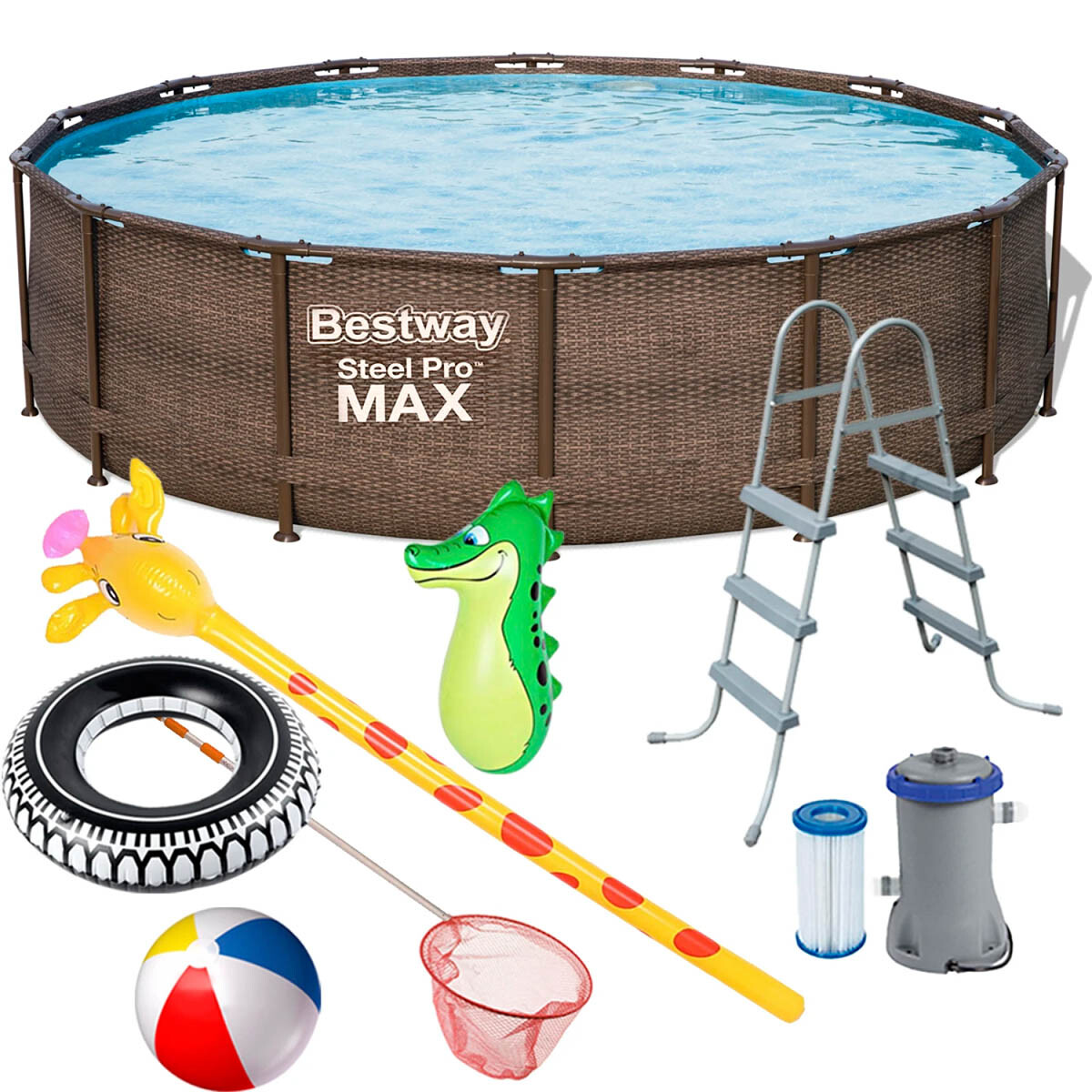 Piscina Bestway Rattan 9150 L Estructural 366x100 - Cmb001097 