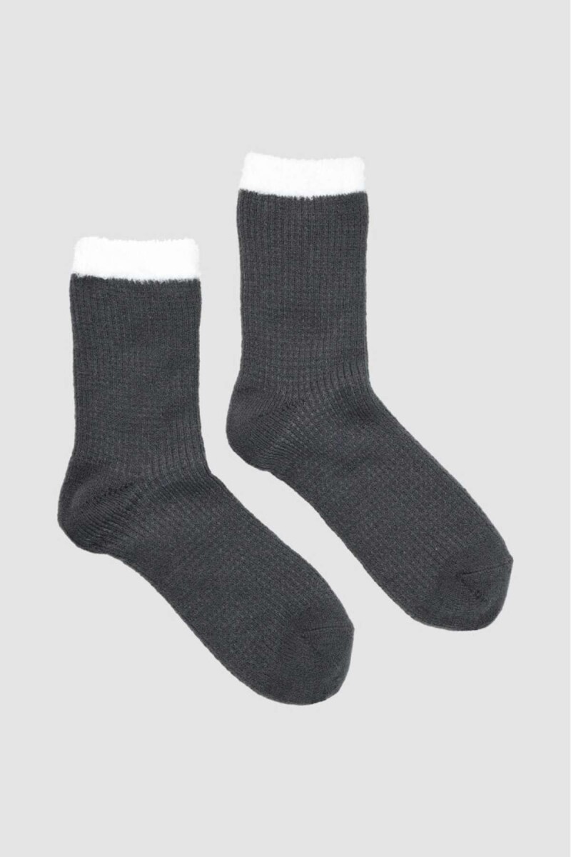 Medias doble capa de abrigo - Gris oscuro 