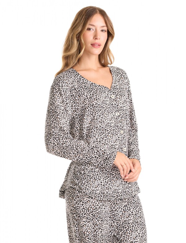 Pijama Con Pantalon MULTI/BLANCO