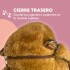 Mochila Infantil Capibara Peluche con Cierre y Flor Amarilla Diseño Capibara Flor Amarilla