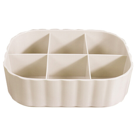 Organizador con espacios beige