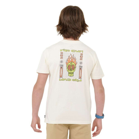 Remera Rip Curl Cosmic Skull Niño Blanco