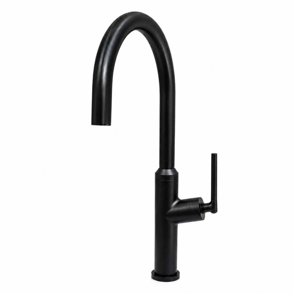 Grifería de cocina Monocomando de mesada extensible Negro Mate Grifería De Cocina Monocomando De Mesada Extensible Negro Mate