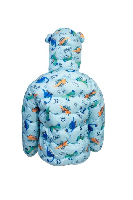 Campera estampada Celeste