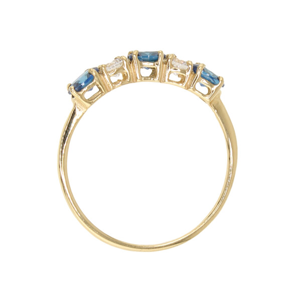 Anillo Liria de oro amarillo 18k. con circonitas Anillo Liria de oro amarillo 18k. con circonitas