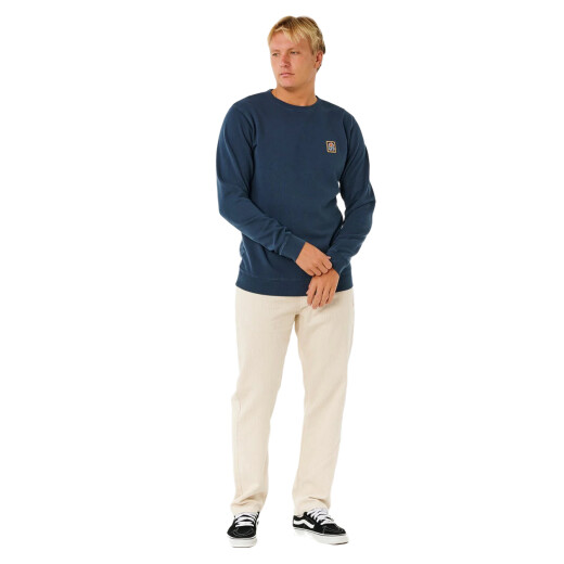 Buzo Rip Curl Pacific Rinse Patch Crew - Azul Buzo Rip Curl Pacific Rinse Patch Crew - Azul