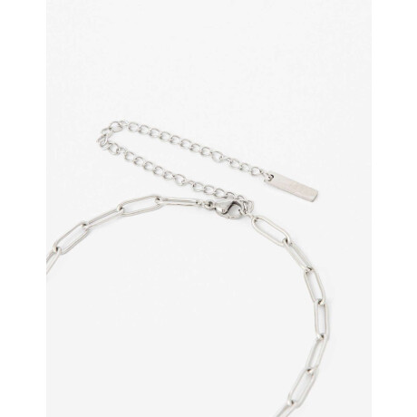 Collar Acero Inicial Letra ''p'' Combinacion Bicolor